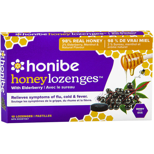 Honibe Honey Lozenges Elderberry 10 Lozenges