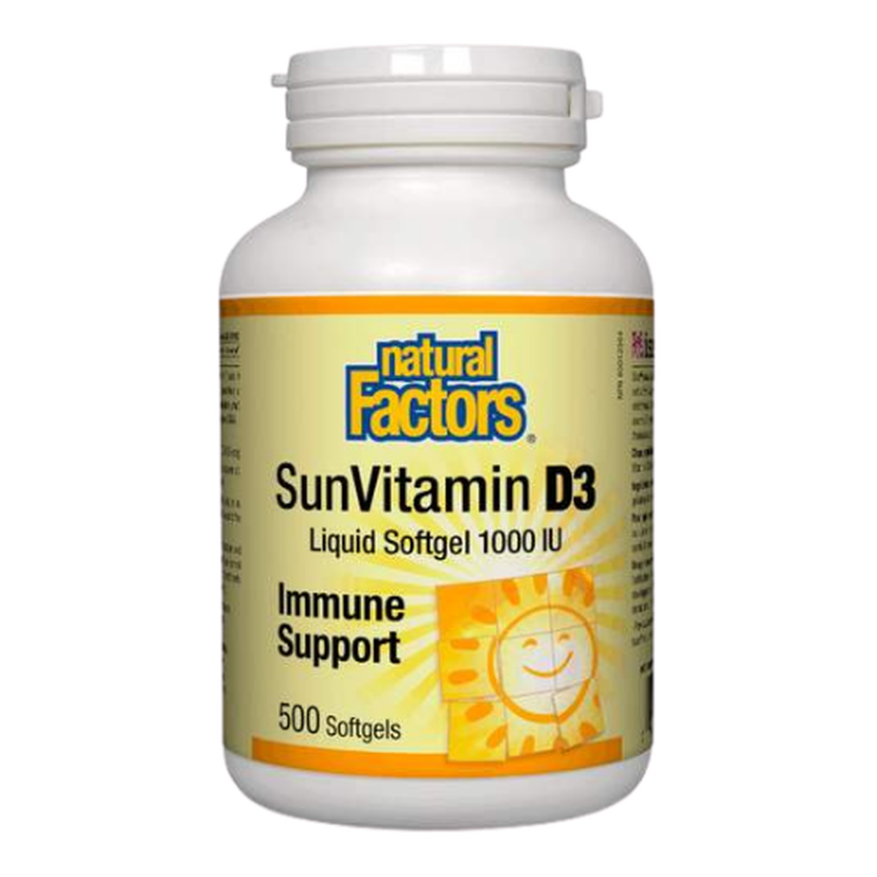Natural Factors SunVitamin D3 1000 IU 500 Soft Gels