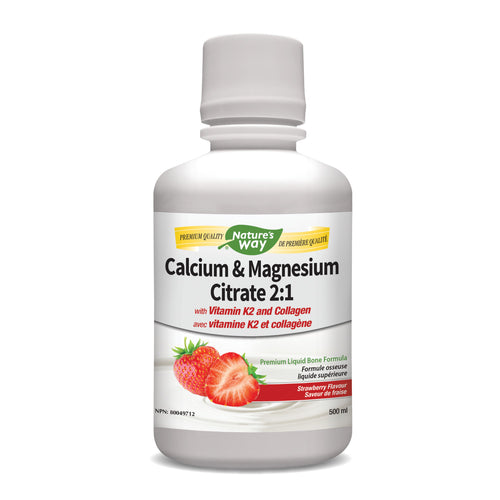 Nature's Way Calcium Magnesium K2 & Collagen Strawberry 500mL- NATURE'S WAY-The Health Store- Default Title