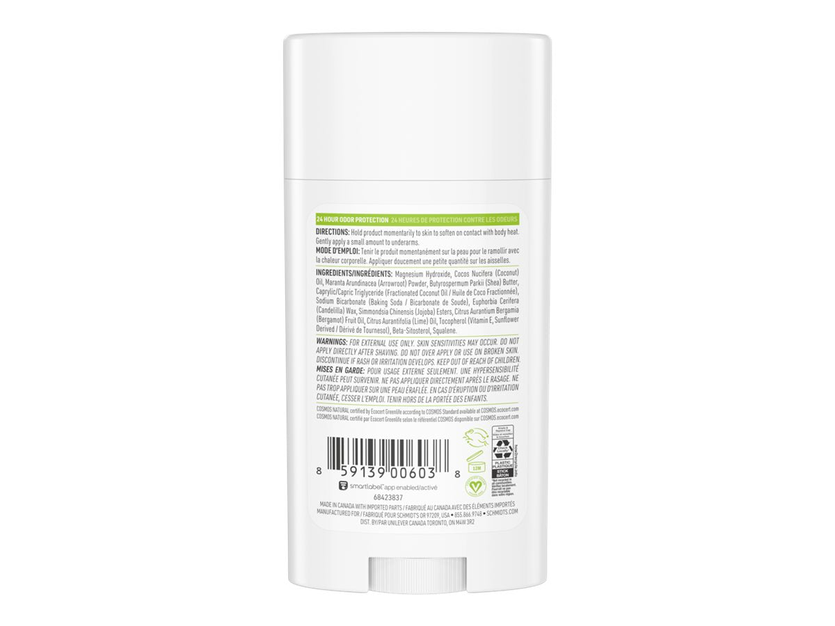 Schmidt Signature 24hr Deodorant Bergamot Lime 75g- PURITY LIFE-The Health Store- Default Title